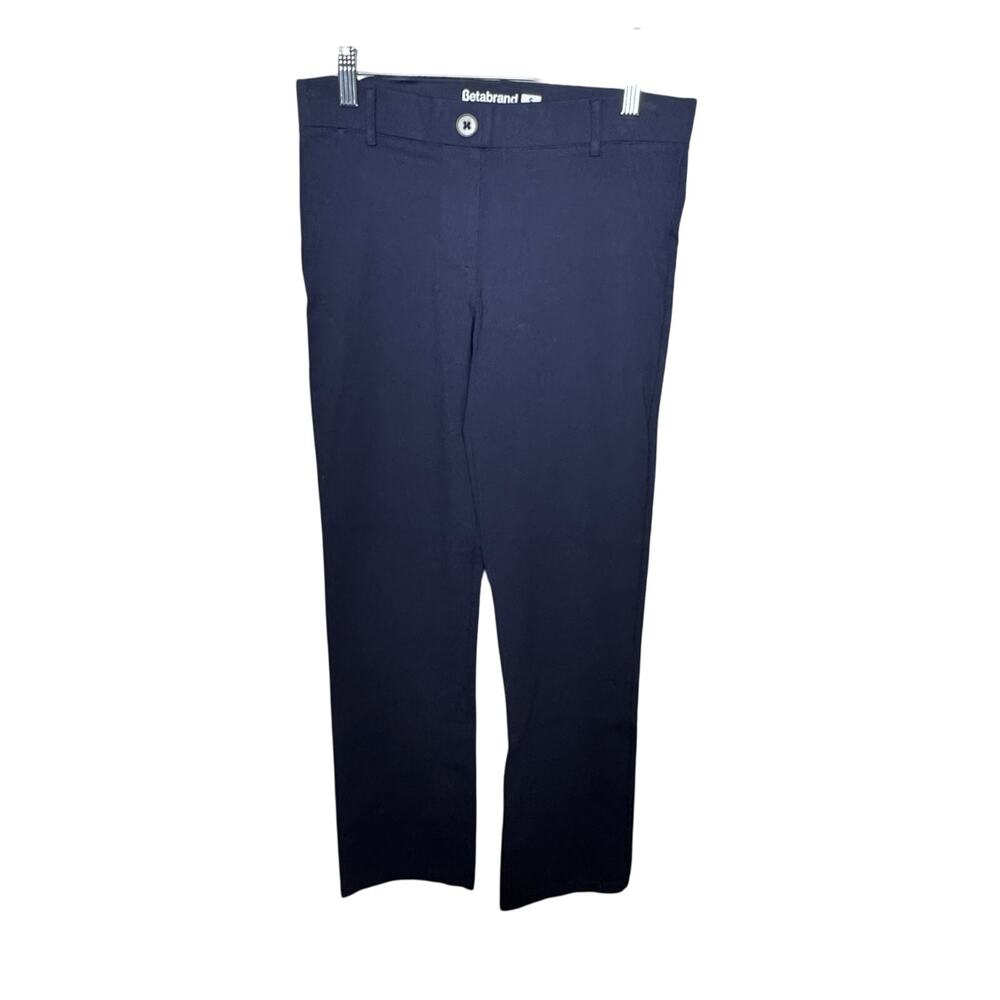 Betabrand Yoga Dress Pants Small Petite Navy Blue Stretch Work Trousers